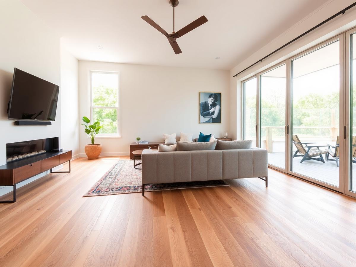 New hardwood flooring installation